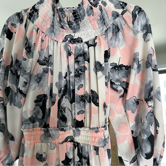 Revolve MISA Los Angeles Freesia Off-the-Shoulder Dress - Watercolor Floral - Picture 7 of 12